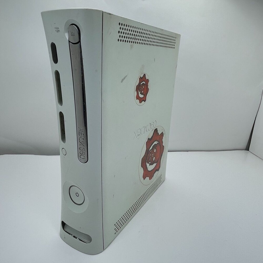 White Xbox 360 Elite Fat Original AV HDMI Ethernet Console Only - FOR PARTS RROD